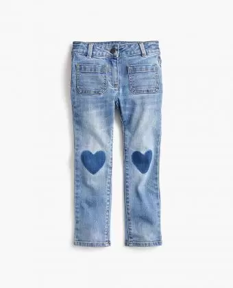 Girls’ Patch-pocket Jean With Hearts